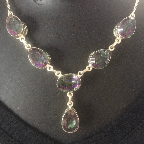 Jewelry - Rainbow Mystic Topaz and Sterling Silver Necklace